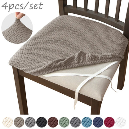 4pcs/set Stretch Dining Chair Seat Covers
